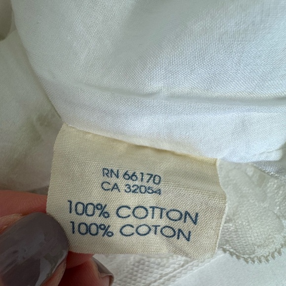Anthropologie Edme‎ & Esyllte white cotton parrot pencil skirt SIZE 4 - Picture 10 of 11